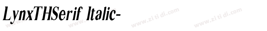 LynxTHSerif Italic字体转换